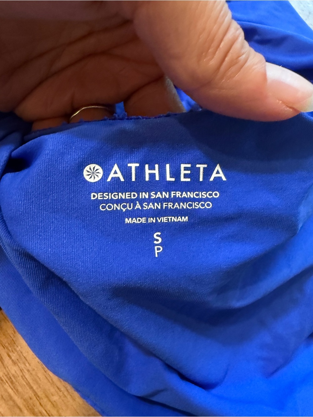 Athleta A-C Size Small Triangle Tankini Blue - Picture 6 of 7